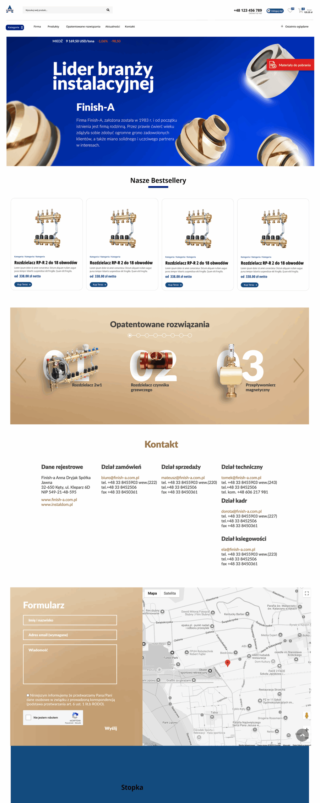 Strony internetowe Creospace 