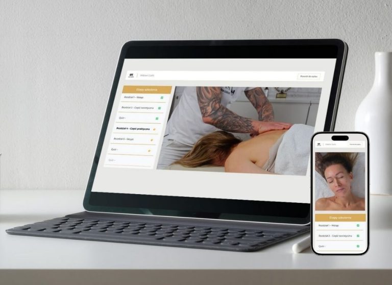 Platforma szkoleniowa Pan Kobido — laptop i telefon